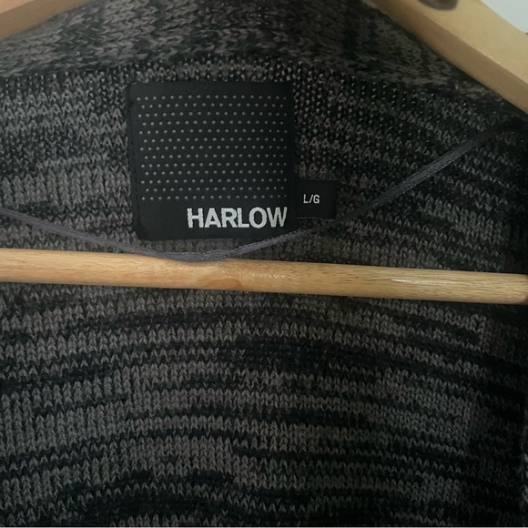 large HARLOW long sleeve open cardigan wool blend tassel poncho style - Picture 6 of 7